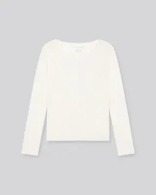 T-shirt en coton organique et cachemire — photo 5