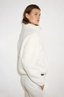 Veste de sport en tissu Teddy bear - Ivoire — photo 3