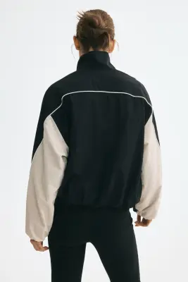 Veste de survêtement oversize - Noir/color block — photo 4