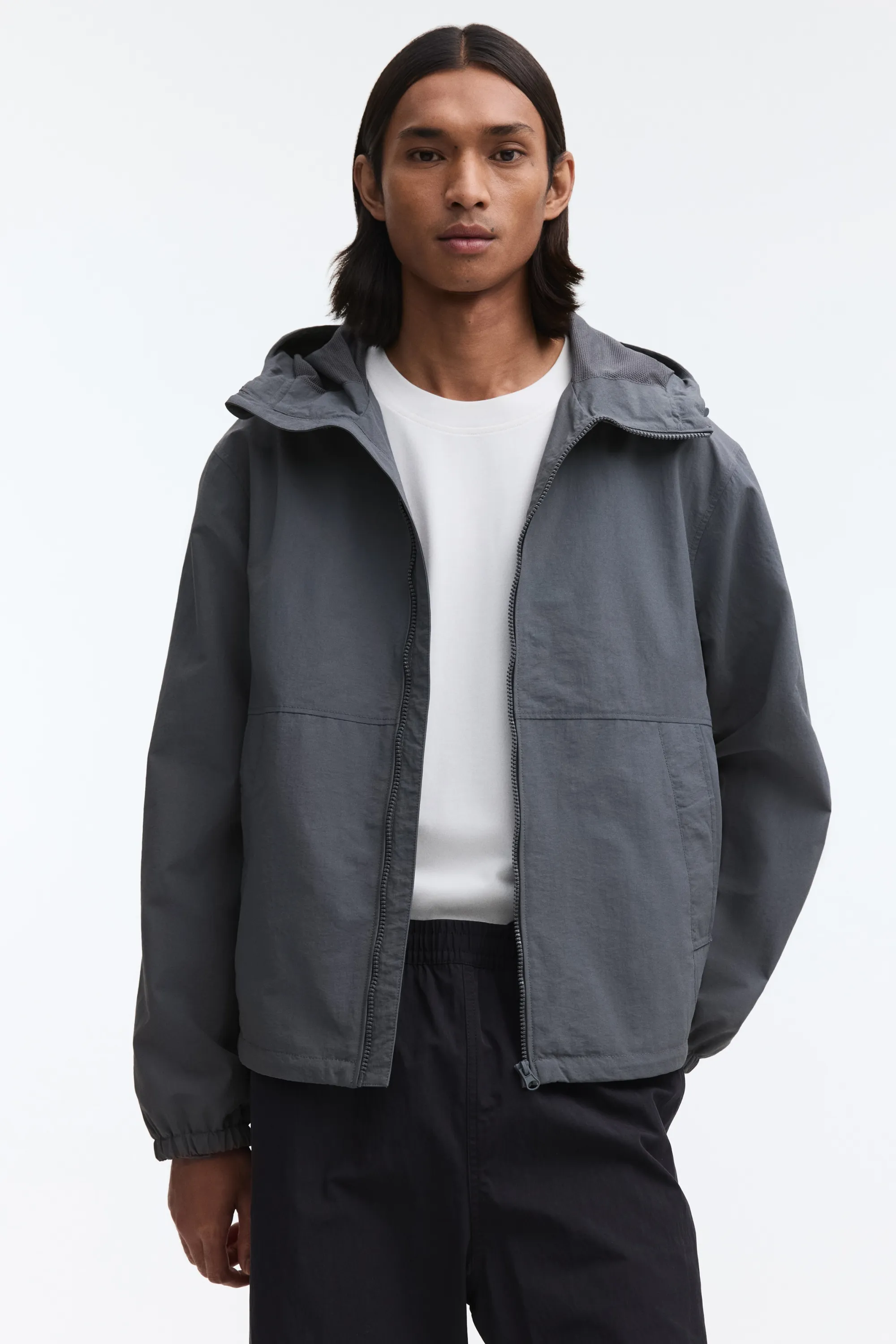 Veste coupe-vent déperlante en nylon - Gris