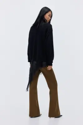Pantalon en interlock - Marron — photo 2