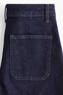 Wide High Jeans - Bleu denim foncé — photo 4