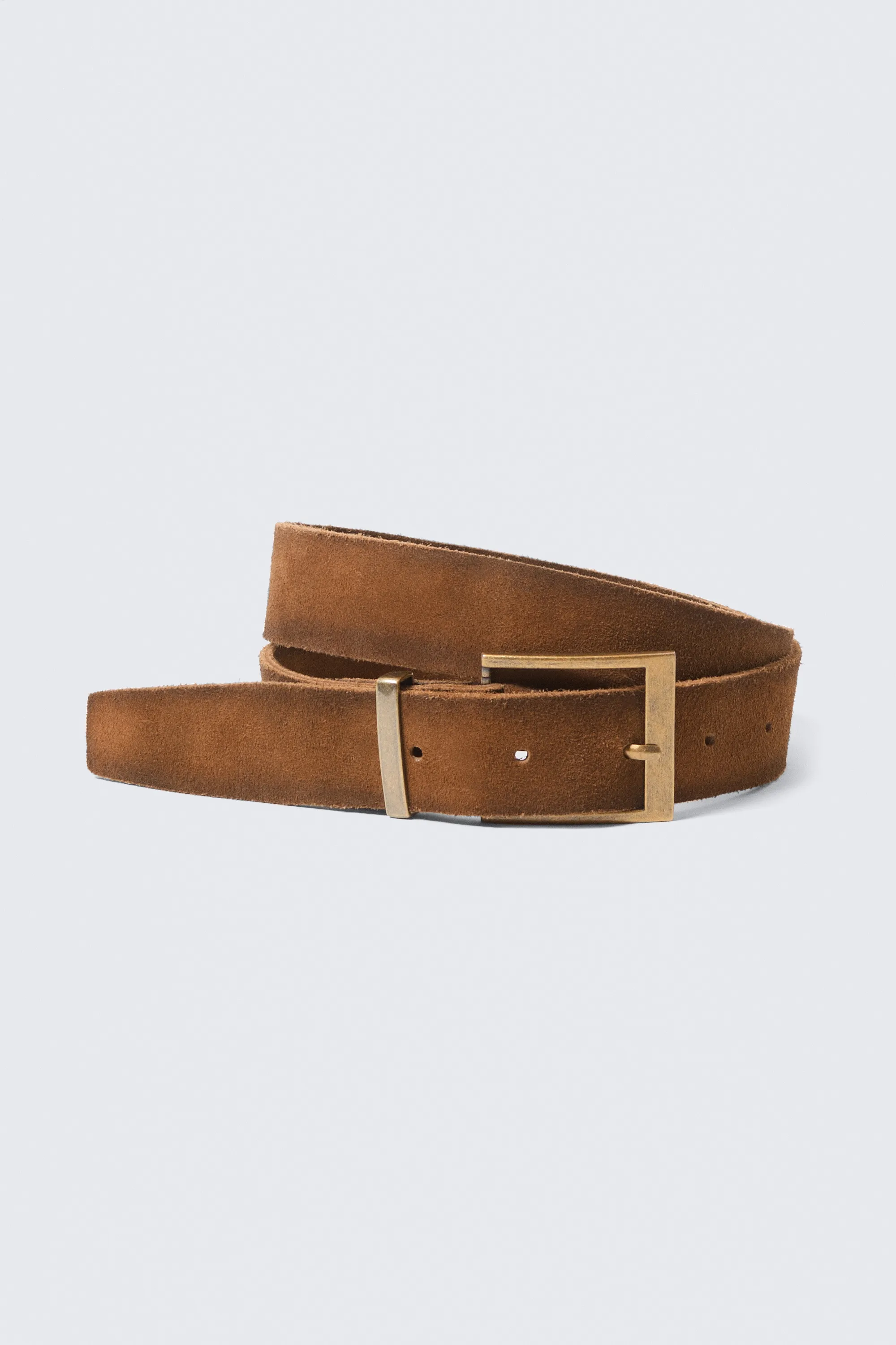 Ceinture en cuir à boucle minimaliste - Marron