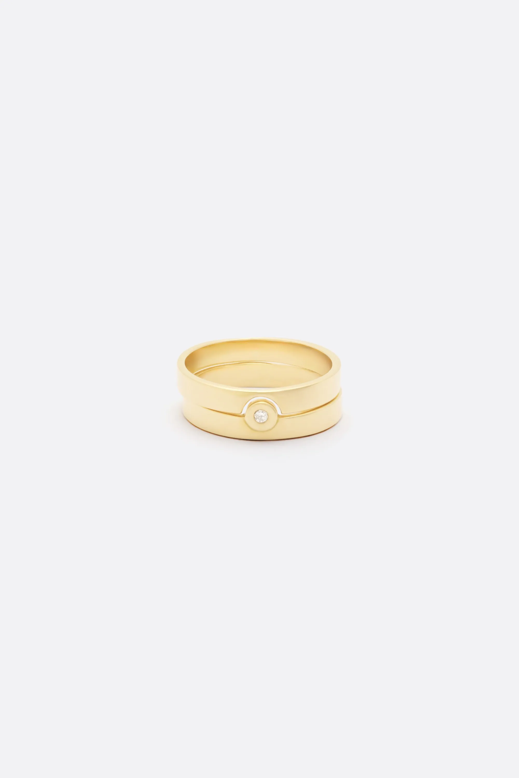 BAGUE VALENTINE 2 ANNEAUX - Or blanc 18 carats
