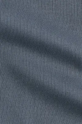 T-shirt côtelé - Gris foncé — photo 3