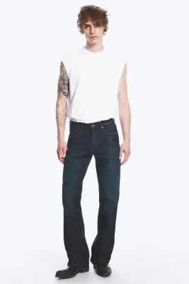 Jean bootcut décontracté taille mi-haute Mercury - Bounty Blue - Bleu foncé — photo 3