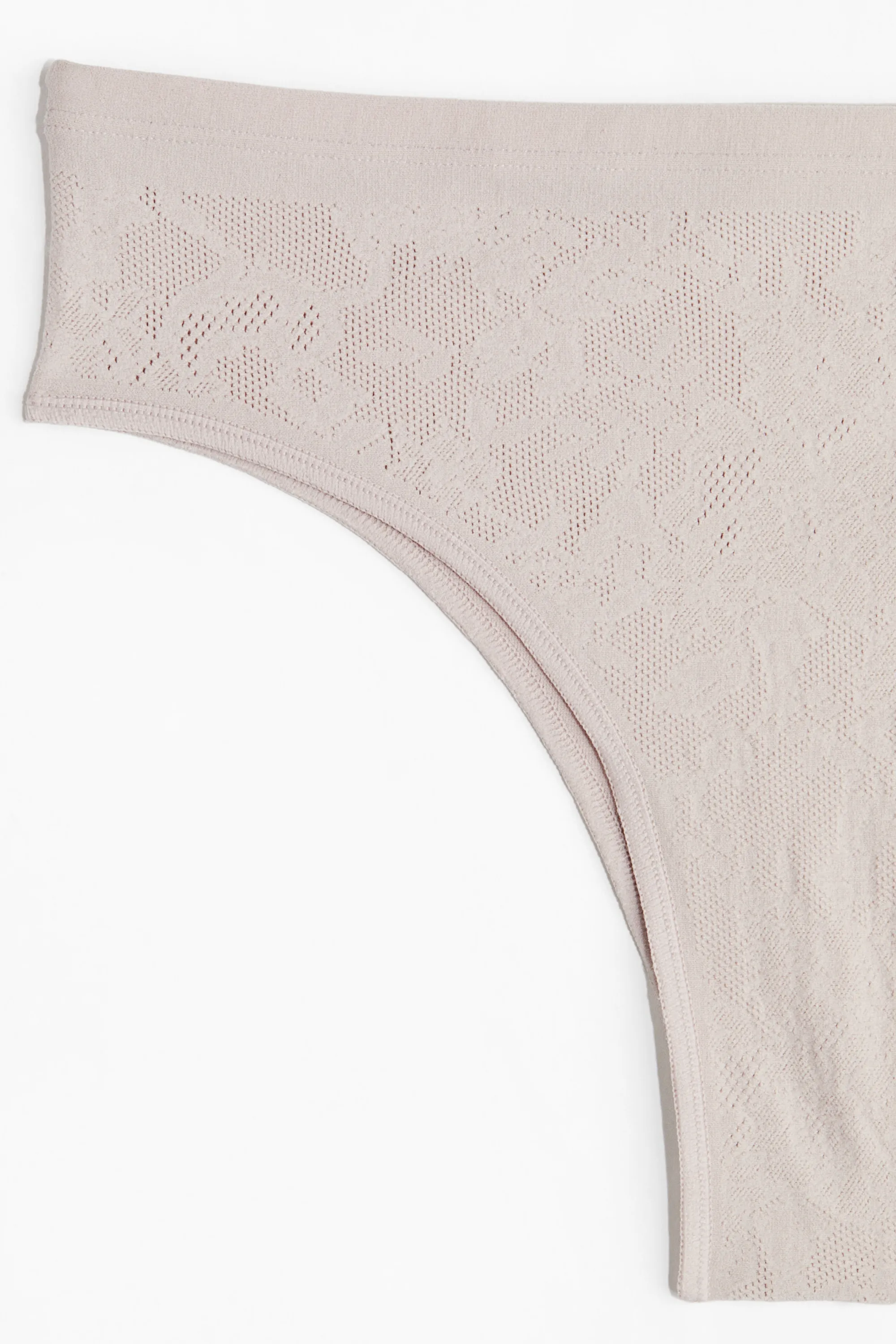 Culotte Brazilian Seamless en dentelle - Rose ancien clair