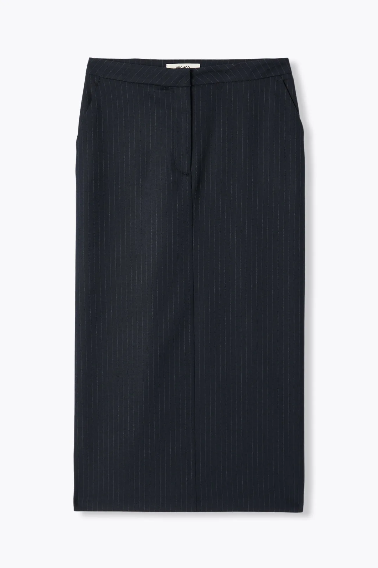Jupe midi crayon rayée Femme