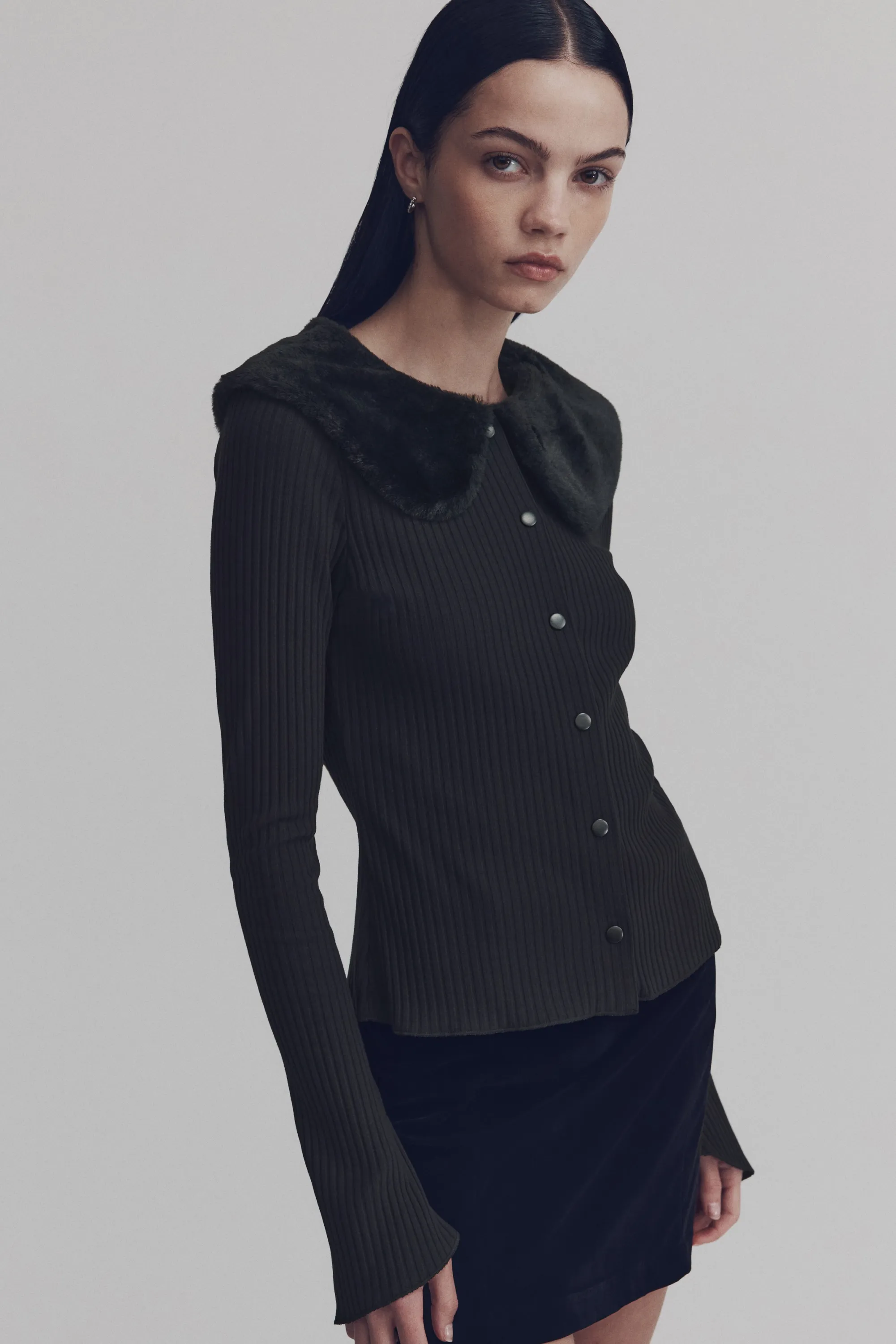 Gilet avec col - Noir