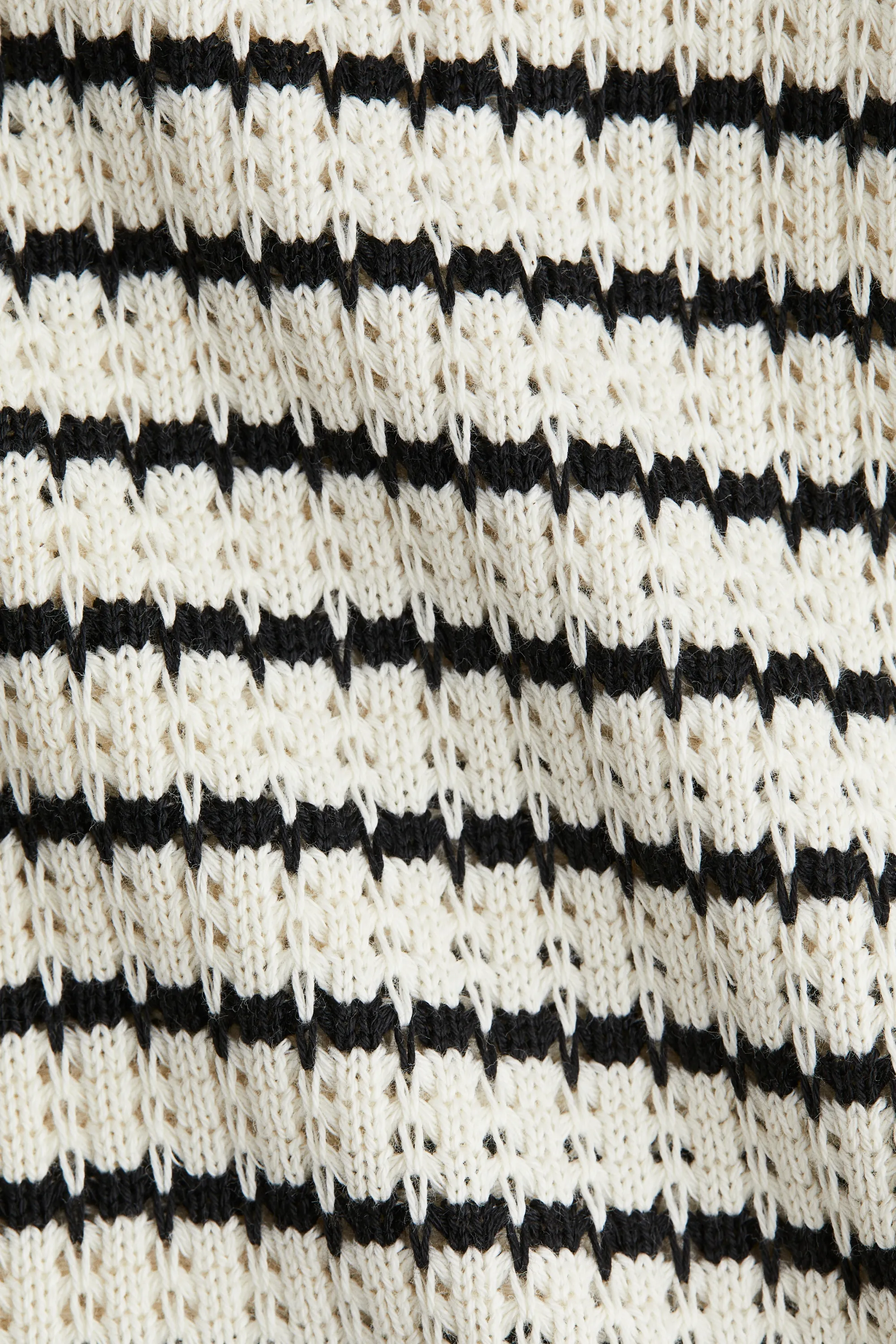 Débardeur en maille texturée - White/Black striped