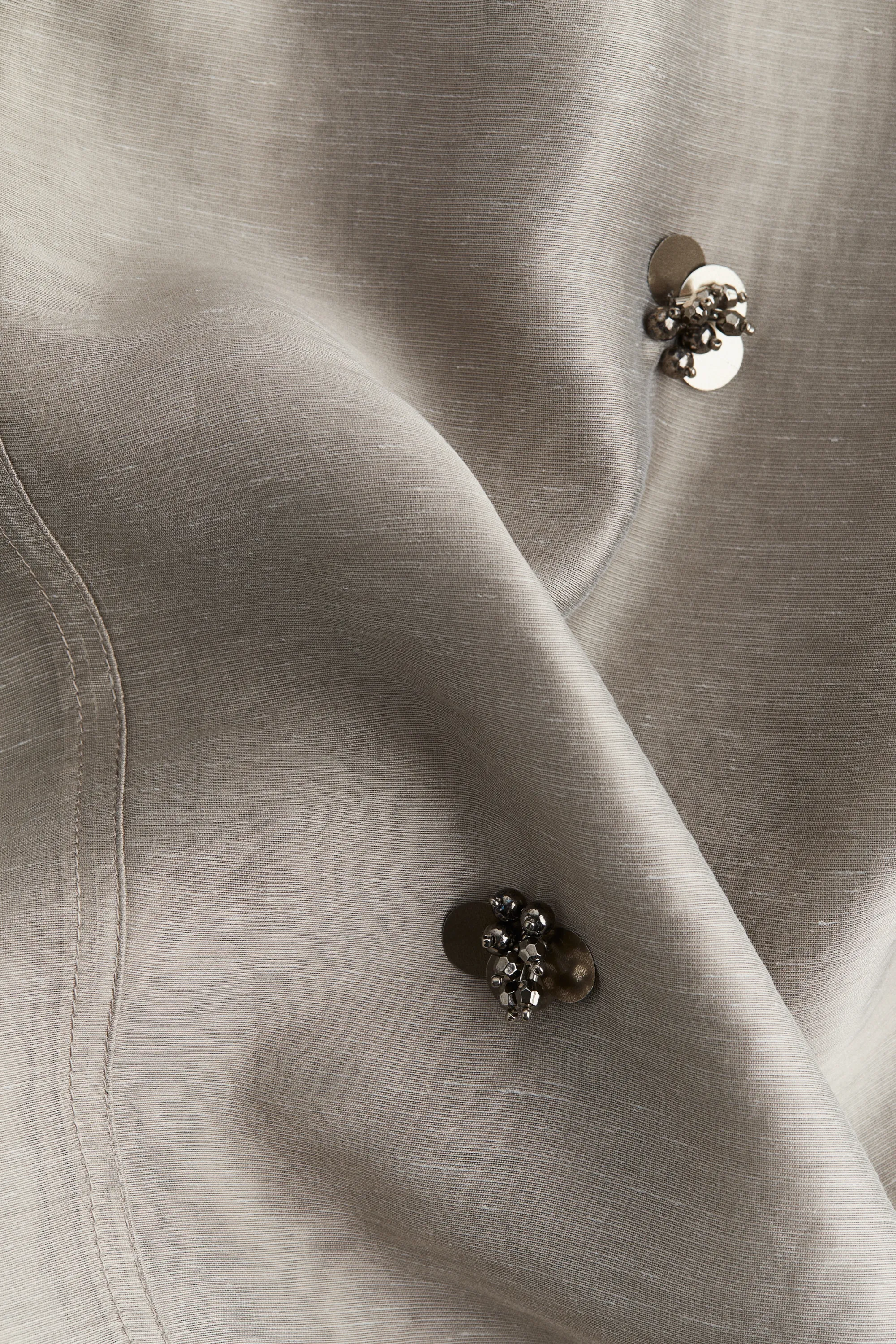 Robe crayon ornementée - Gris