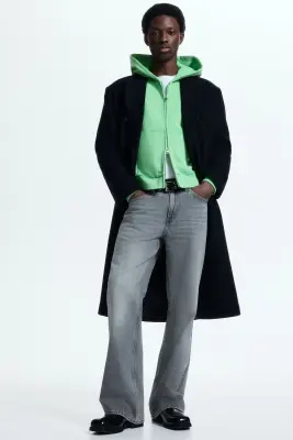 Veste à capuche zippée Oversized Fit - Vert clair — photo 1