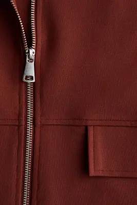Top en jersey avec cordons de serrage - Rouge rouille — photo 4