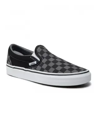 VANS CLASSIC SLIP ON DAMIER Gris Noir — photo 3