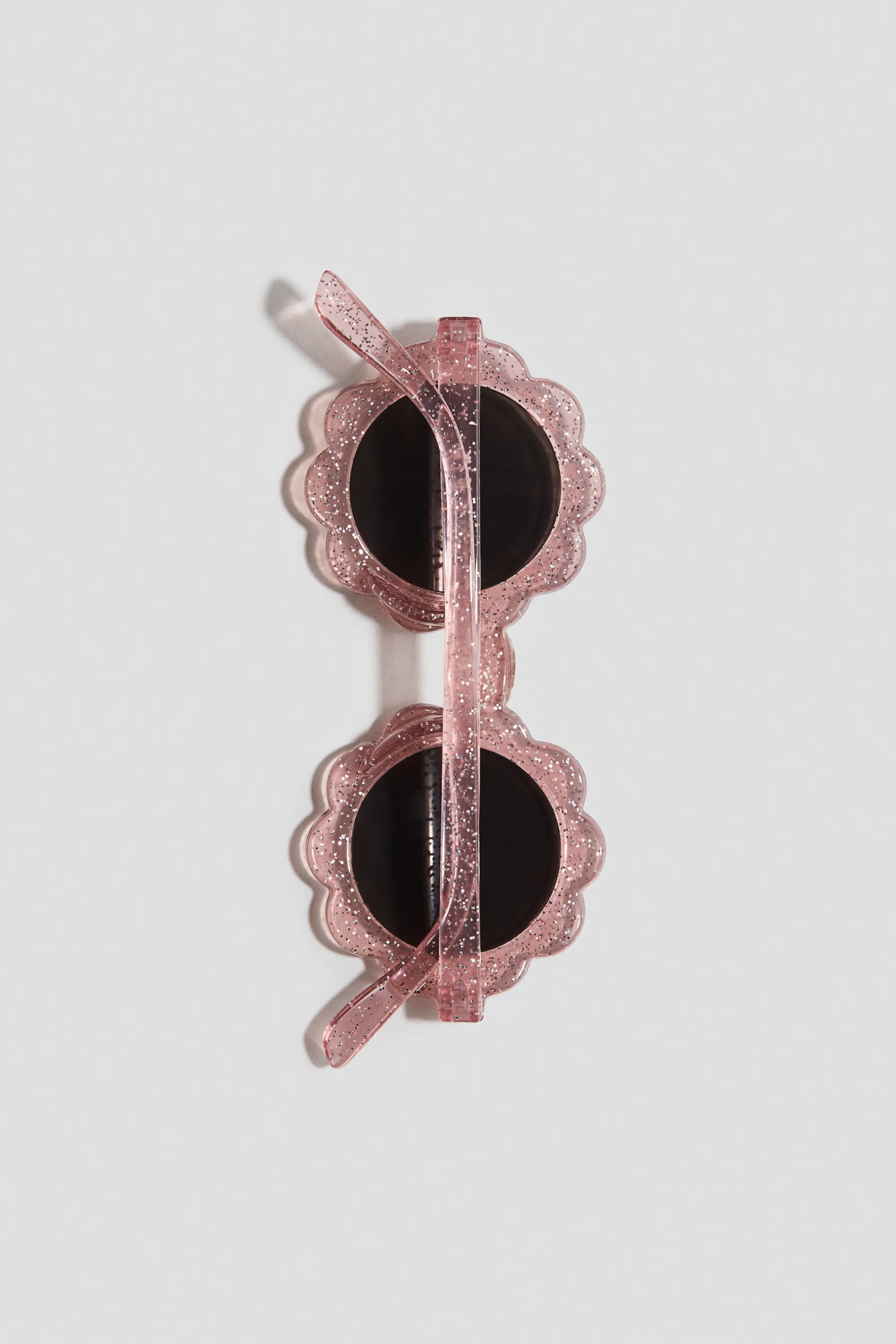 Lunettes de soleil fleurs - Rose/pailleté