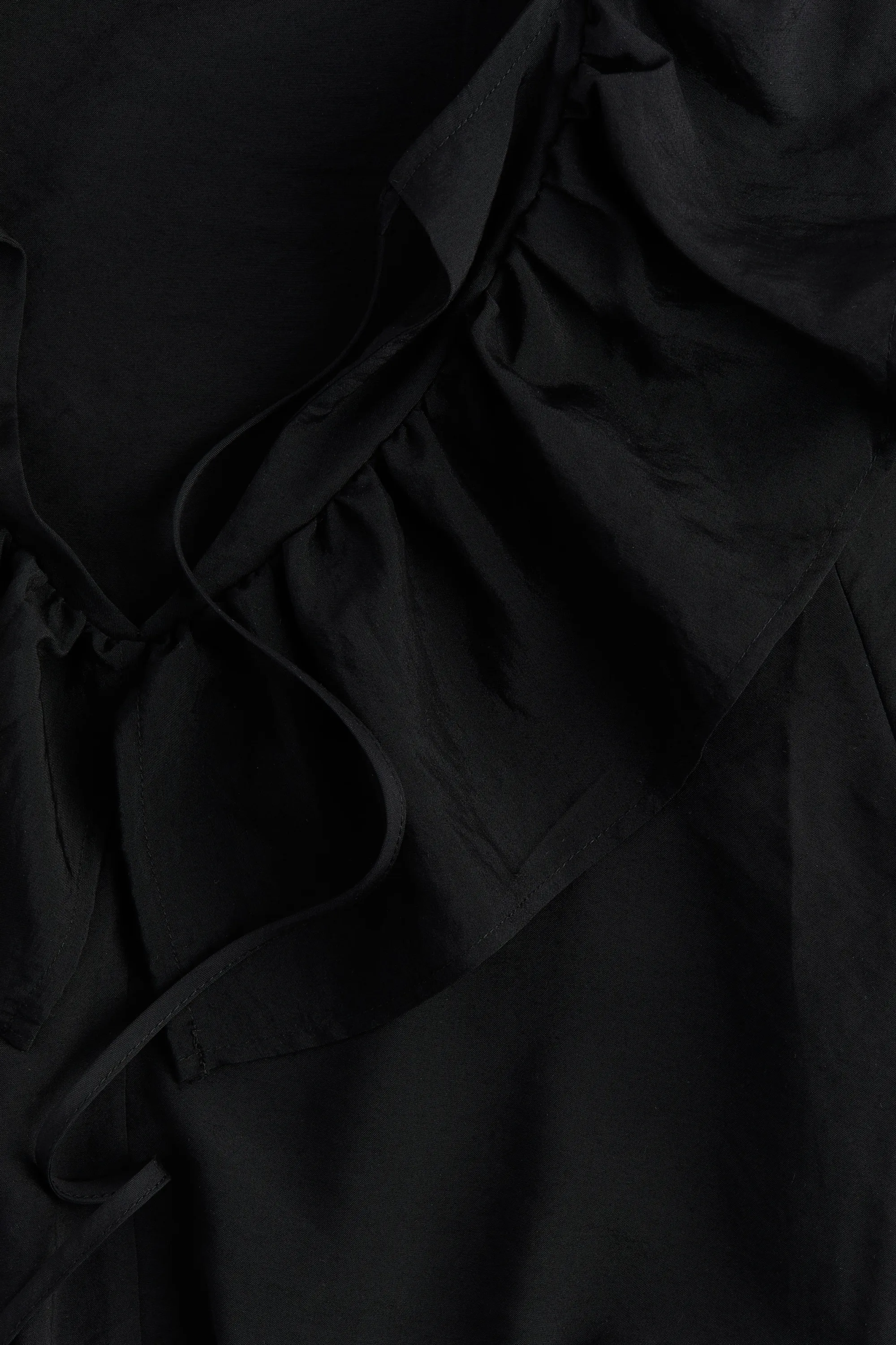 Robe à col volanté - Noir