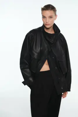 Pantalon chic avec jambes barrel - Noir — photo 1