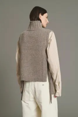 PULL OR BEIGE/GRIS — photo 4