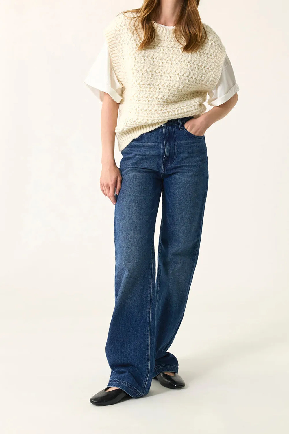 Pull sans manches Astrid Creme
