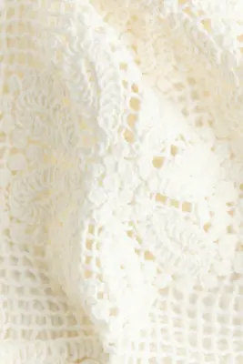 Short de plage façon crochet - Blanc — photo 3