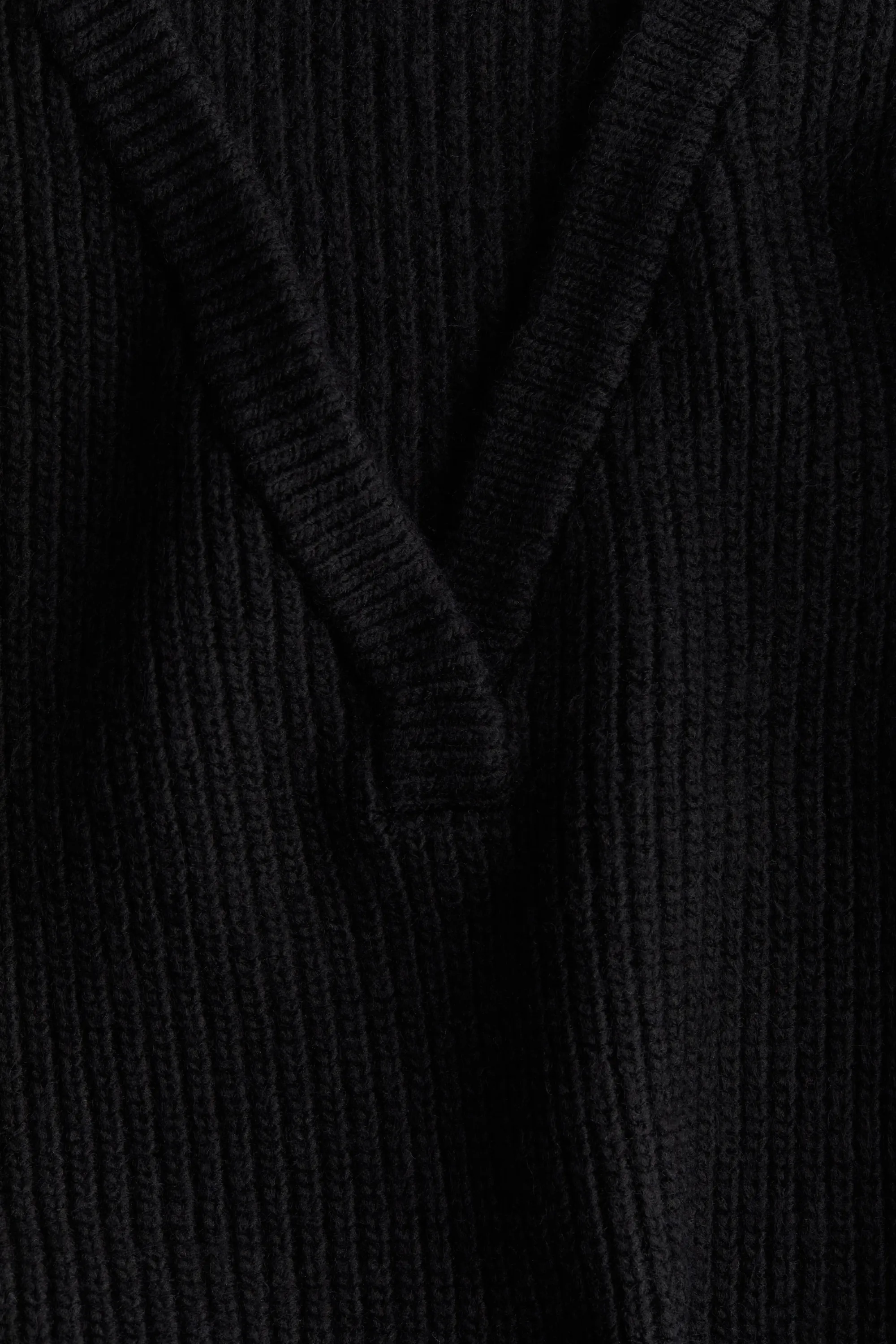 Robe en maille côtelée - Noir