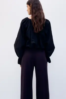 MAMA Pantalon large - Violet foncé — photo 3