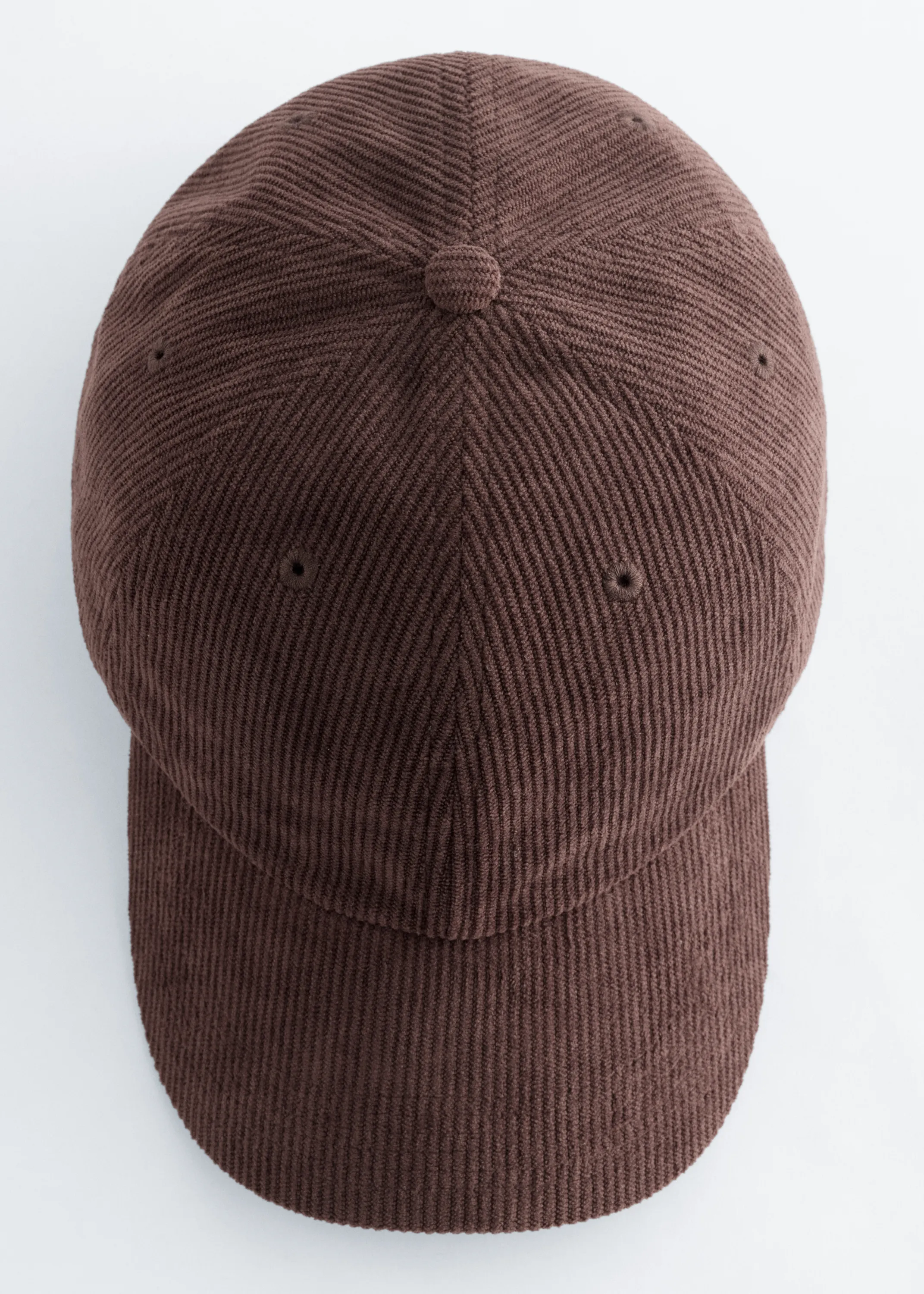 Casquette en velours côtelé - Marron foncé