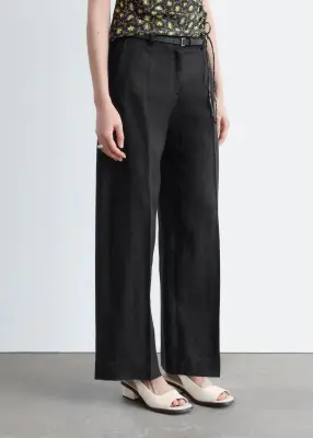Pantalon habillé en lin - Noir — photo 1