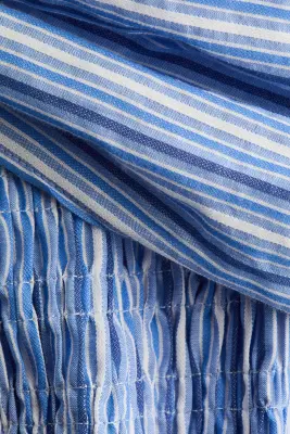 Robe à bretelles fines avec corsage smocké - Bleu/rayé — photo 3