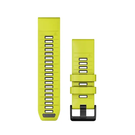 Bracelet Garmin Quickfit 26mm silicone jaune / graphite 010-13393-08