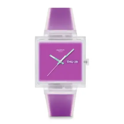 Montre Swatch SO38K705 - WHAT IF...SEE THRU MAGENTA? — photo 1