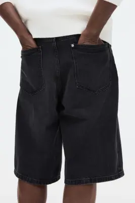 Short Baggy en denim - Noir denim — photo 3