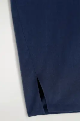 PANTALON BARREL À PANNEAUX ET TAILLE ÉLASTIQUÉE - BLEU MARINE — photo 5