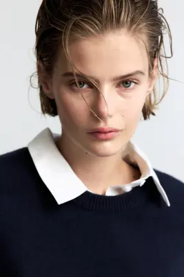 Pull - Bleu marine — photo 3