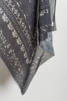 NITTO – MILANO PAISLAY FOULARD 65 x 65 – BLACK — photo 4