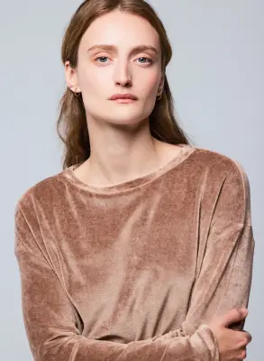 T-shirt en coton organique, modal et élasthanne