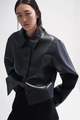 Jean large avec plis - Noir — photo 3
