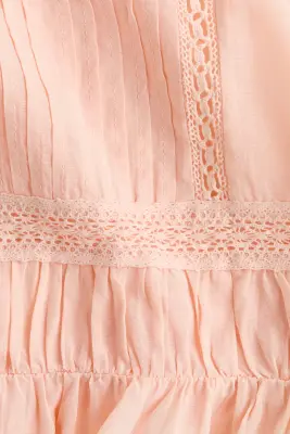 Blouse avec dentelle - Rose pêche clair — photo 3
