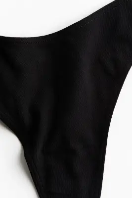 Lot de 10 culottes Thong en coton - Noir — photo 4