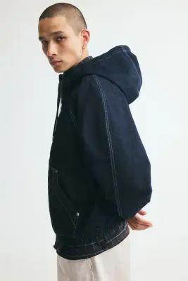 Veste à capuche en denim - Bleu denim foncé — photo 4