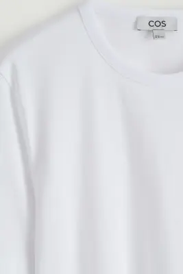 T-SHIRT EN COTON BROSSÉ - BLANC — photo 4