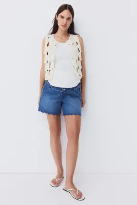 MAMA Short en denim - Bleu denim — photo 2