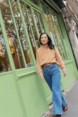 Jean wide Audrey - bleu denim — photo 1