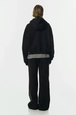 Veste à capuche zippée - Noir — photo 2