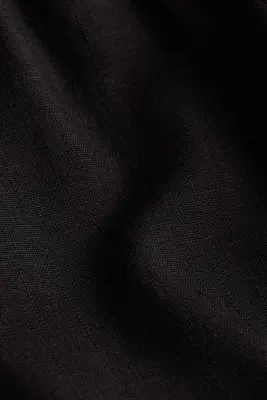 Pantalon à cordon en lin mélangé - Noir — photo 3
