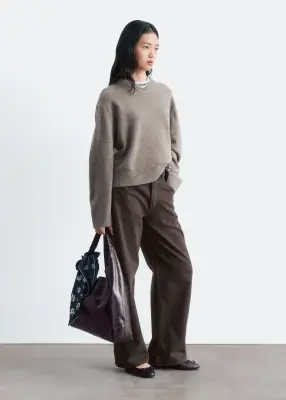 Pull en maille - Taupe foncé — photo 4