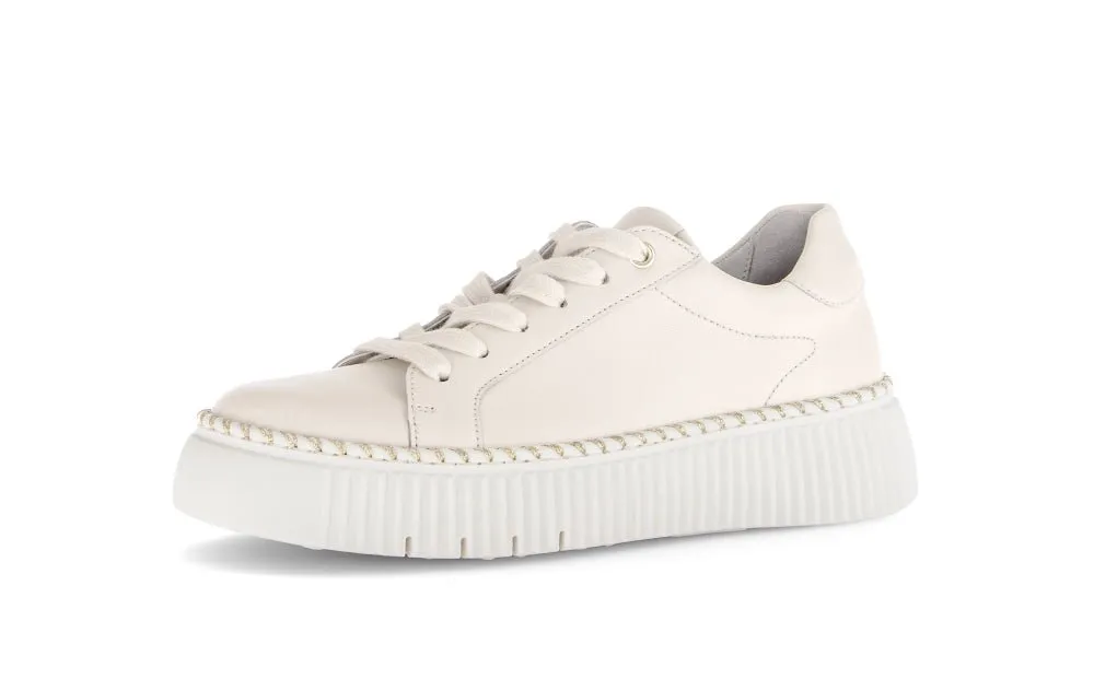 Baskets Gabor 73.240.23 Beige - Cuir Lacets Élastiques Grande Pointure Femme