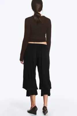 Pantalon ballon en jersey - Noir — photo 4