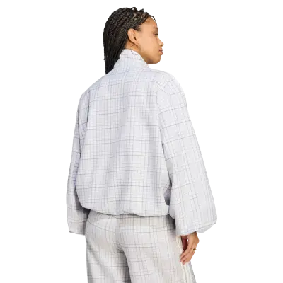 Adidas Blousy Check Track Top Dash Grey — photo 3