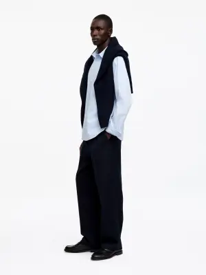 Chemise en coton et lyocell - Bleu clair/Rayures — photo 3